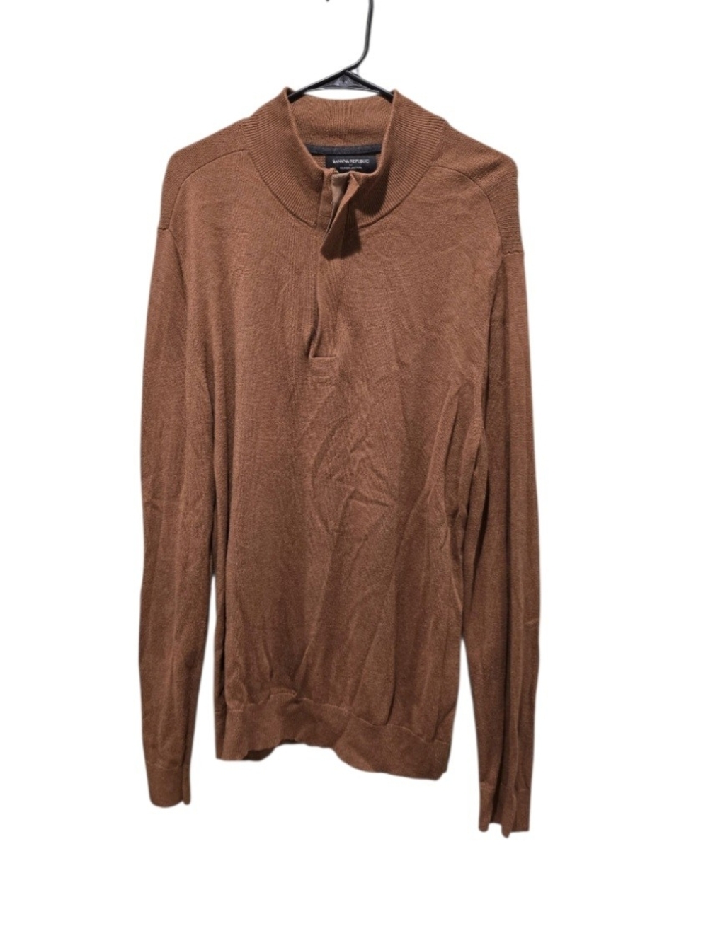 Banana Republic Men's Cashmere/Silk Blend Quarter-Zip Sweater Large
